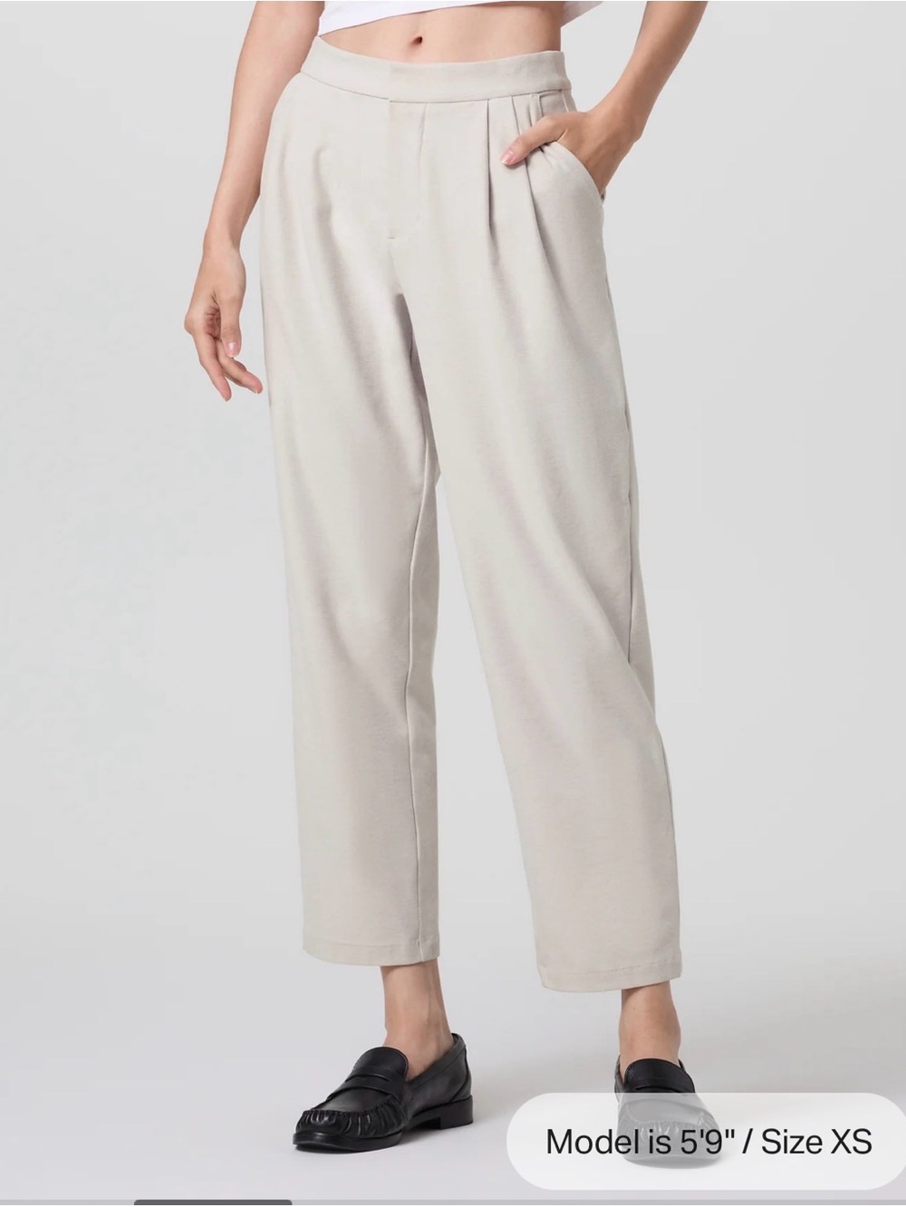 Vuori Women’s Elevation Ankle Trouser in Ecru Heather, Size XS